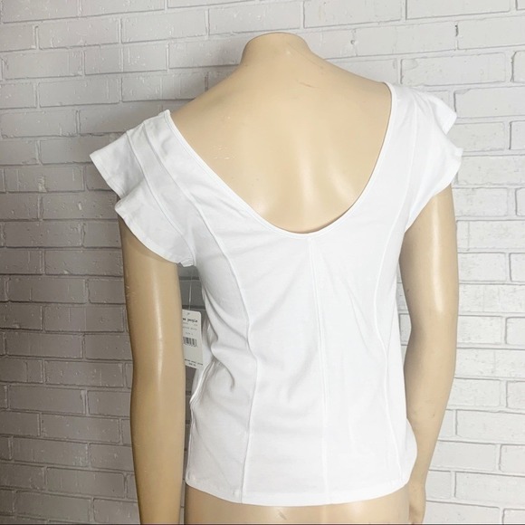 Free People Women's Fleur Ruffled Tank In White - Size Large - Picture 7 of 14